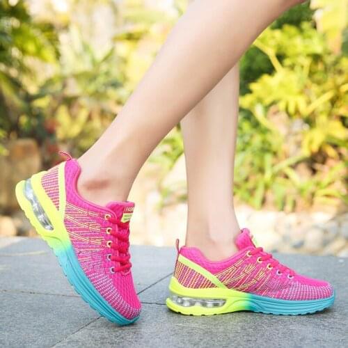 Women Vulcanized Colorful Running Shoes Fashion Comfortable Breathable Athletic Lace-up Shoe Jogging Leisure Outdoor Sneakers