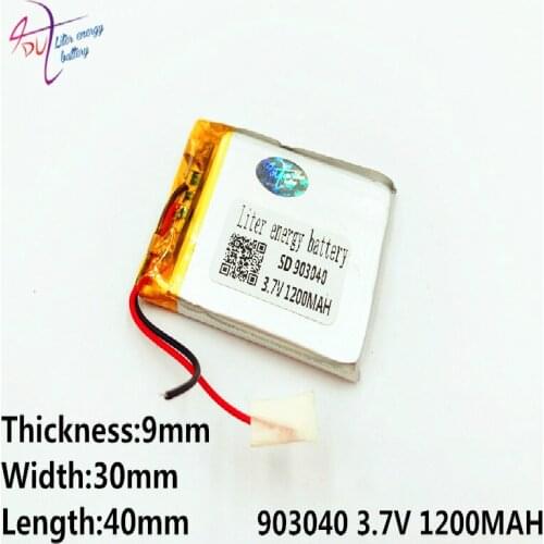 093040 Wholesale 903040 3.7v 1200mah Lithium Polymer Battery With Board For Mp5 Bluetooth Earphone Fr