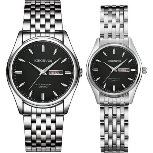 1 Pair 2020 New Brand Luxury Lover Watches Week Date Watch Men Women Watches Quartz Couples Wristwatch Relogio Feminino Gift Box