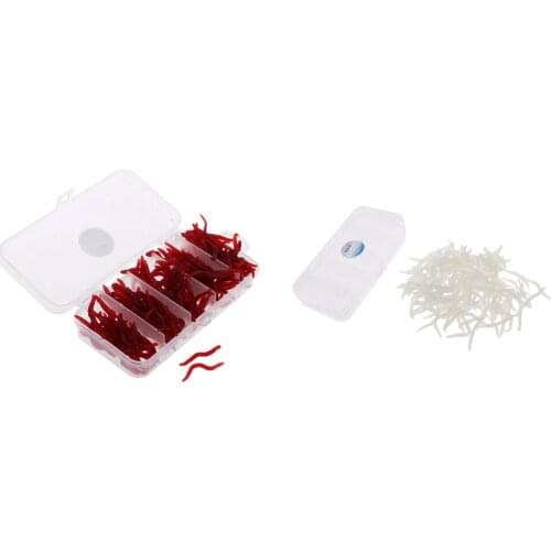 150Pcs Earthworm Soft Sea Fishing Lure Artificial Bait Bionic Worm