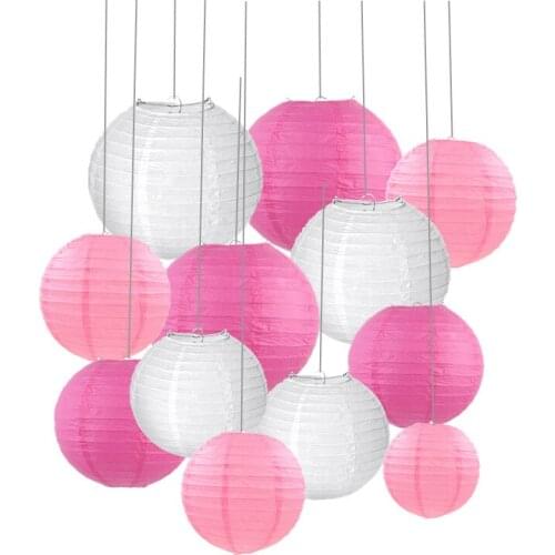 20pcs/set 6-12'' White Chinese Paper Lanterns Ball Lampion Wedding BabyShower Decorations Paper Lampshade Engagement Party Decor