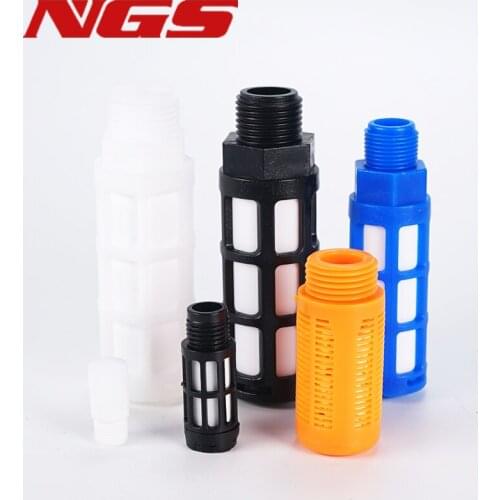 5 PCS 1/8" 1/4" 3/8" 1/2" Thread Plastic Pneumatic Muffler Air Solenoid Valve Exhaust Silencer Noise Reduction Filter