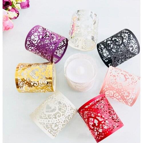 5pcs/pack Hollow Lampshade Set For Candle Light Laser Cut Hollowed-out Decorative Wraps Lamp Covers
