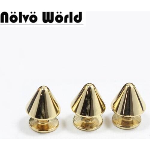 50pcs 4 colors 9.5*6mm Bags Rivets Metal studs and spikes for Bags Clothings Belts