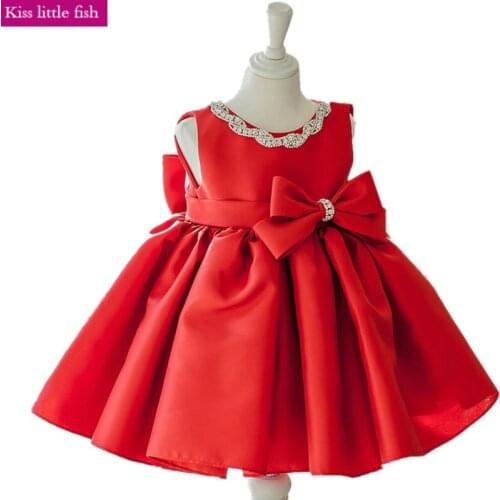 Free shipping Red Flower girls dresses for party and wedding Pageant dresses for girls glitz Free custom made