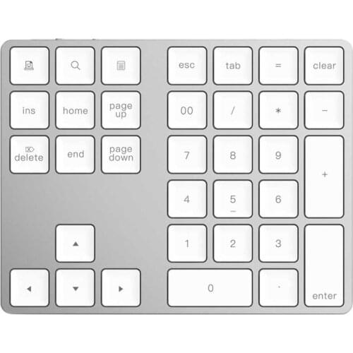 Bluetooth 3.0 Wireless Numeric Keypad 34 Keys Digital Keyboard for Accounting Teller Windows IOS Mac OS Android PC Tablet Laptop