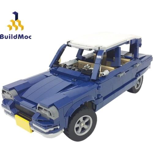 BuildMoc Technical Car Ami 6 Speed Champions Building Blocks MOC Technical Supercar Model Bricks Toys For Children