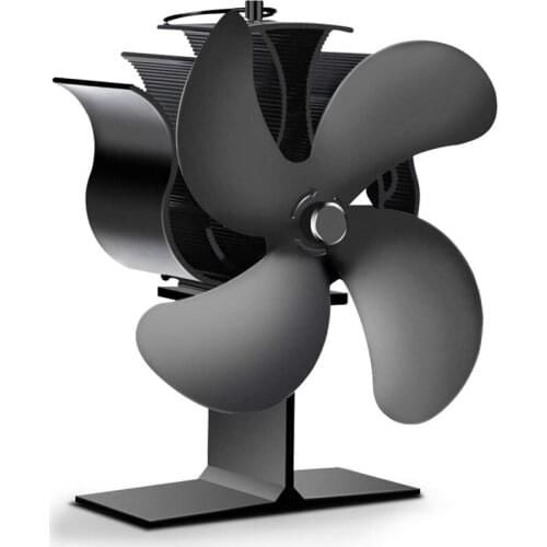 Heat Powered Stove Fan, 4-Blade Auto-Sensing Fireplace Fan for Wood/Log Burner/Fireplace,Efficient Wood Stove Fan
