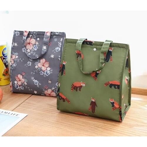 Canvas Portable Cooler Lunch Bag Thermal Insulated Multifunction Food Bags Food Picnic Lunch Box Bag For Men Women Kids