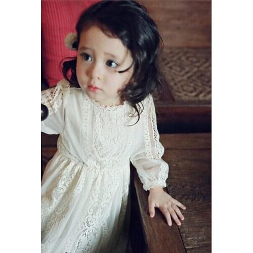 2020 Spring and Summer Princess lace temperament dress Korean quality baby girls kids clothing Aged 2-7T