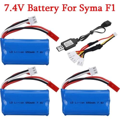 7.4V 650mAh Lipo battery For FT007 Remote control boat speedboat FX059 F1 Syma Remote control aircraft Li-po 2s 7.4V Battery