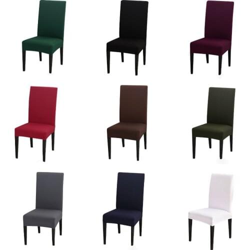 Lychee Solid Color Chair Cover Polyester Chair Slipcovers Stretch Elastic Chair Covers for Banquet Hotel Kitchen Wedding