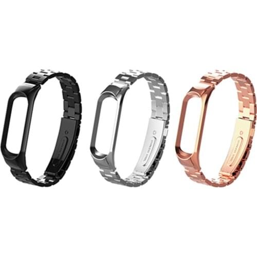 Fashion Mi Band 5 smart Strap Metal Stainless Steel For Xiao mi mi band 5 Strap Compatible Bracelet Miband 4 Wristband Pulseira