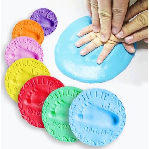 Baby Footprint DIY Toys Newborn Hand Casting Kit Baby Announcement Soft Clay Hand Paw Print Baby Print Baby Items For Newborns