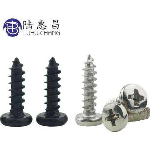 Nickel plating/Black Self Tapping Screw Round Head Phillips Truss Mushroom Screw Cross Mushroom Head Screw