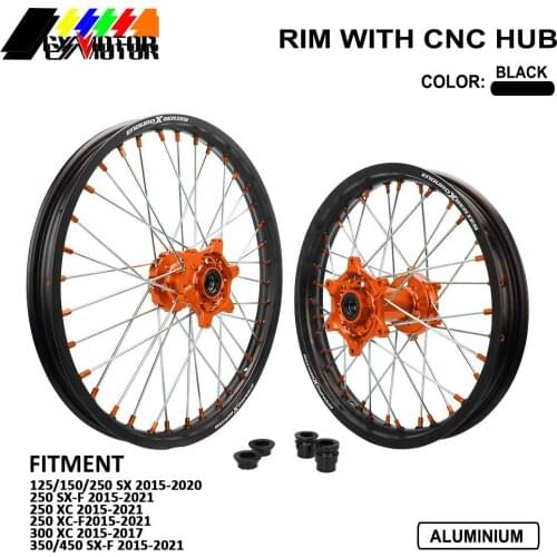 Front Rear Wheels Rims Hubs Spacers For KTM SX 125 150 250 SX250F SXF250 SXF 350 450 XC250 XCF250 XC250 300 SMR450 2013-2021