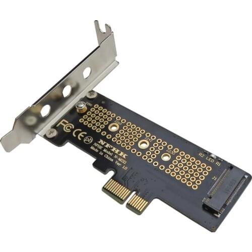 NVMe PCIe X1 X4 M.2 NGFF SSD To PCIe X1 Converter Card Adapter PCIe X1To M.2 Card With Bracket For 2230 2242 2260 2280 M2 SSD