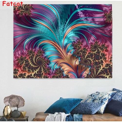 Full SquareRound Drill Diamond Painting Embroidery Abstract Feather Rhinestone Mosaic Cross Stitch Decor Gift PP1372