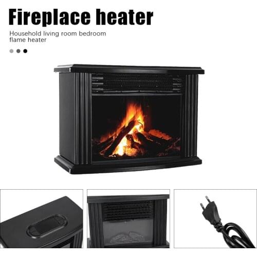 Portable Electric Fireplace Stove Heater With Remote Control Indoor Space Heater 1000W Household Winter Heating Machine