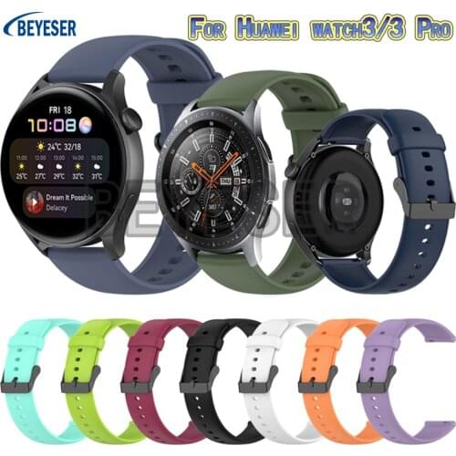 22MM Silicone Strap For Huawei Watch3 /3 Pro Band Bracelet For Xiaomi Haylou Solar LS05/For Garmin venu 2 Watchband Wristband