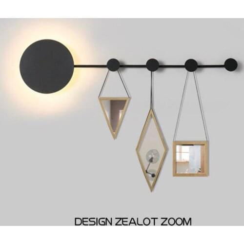Modern Minimalism Wall lamp Black white Nordic creativity Light Bedroom Hotel Cloakroom Fitting Room Lamp Wall Lamp LED