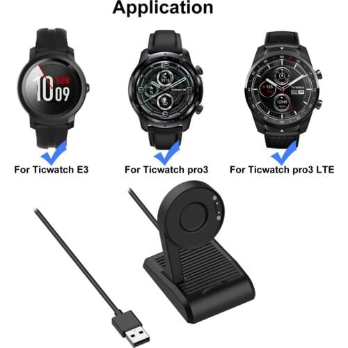 Charger USB Charging Station Fast Charging Stand For Ticwatch E3/for Pro3/for Pro3 LTE Watch Power Supply Adapter