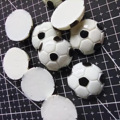 1pcs/lot resin flat back mini football 24mm Scrapbook Embellishment DIY Phone Decoration
