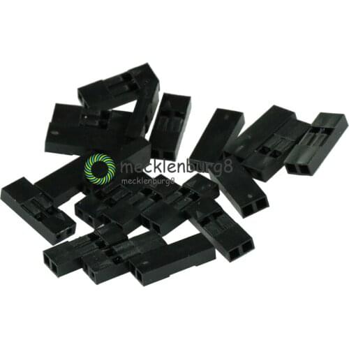 200Pcs 2.54mm 2PIN 2P Pitch Dupont Jumper Wire Cable Housing Female Pin Contor