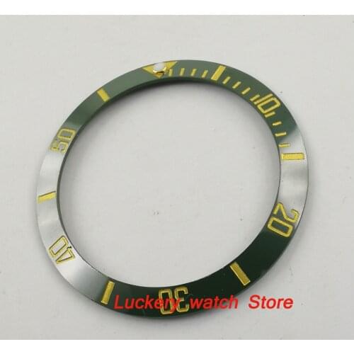 38mm green ceramics bezel yello marks fit for 40mm SUB GMT mens watch-Q32