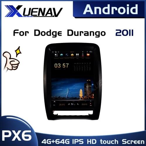 PX6 system Car Radio For Dodge Durango 2011 GPS Navigation Multimedia Autoradio Head Unit Vertical Screen Android 2 din