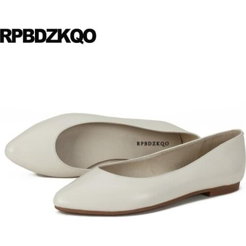 Soft China Pointed Toe Nude Summer Designer Slip On Foldable Ballet Flats Chinese Shoes Ballerina White Ladies Large Size Women
