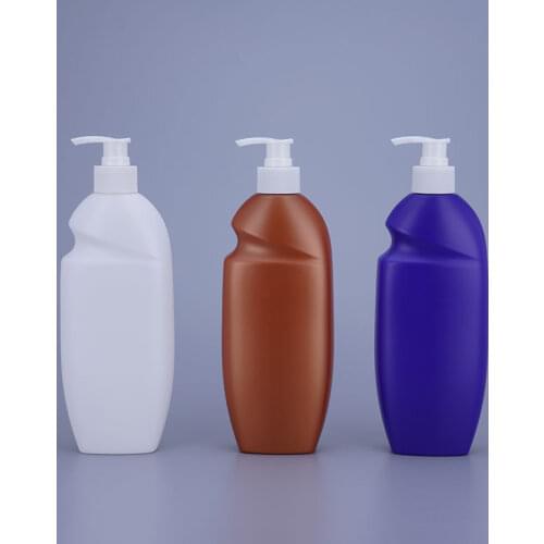 Purple White Brown 500mL 10PCS Refillable Empty Bottles For Makeup Lotion Pump Bottles Shampoo Container