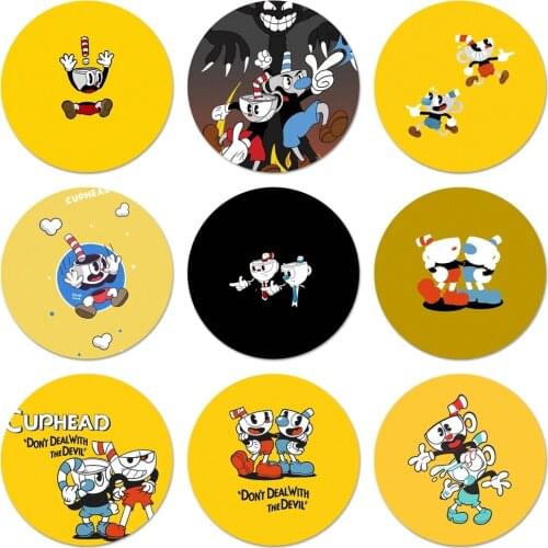 Cuphead Cartoon Icons Pins Badge Decoration Brooches Metal Badges For Backpack Decoration