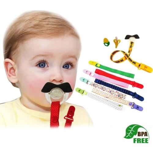 Baby Pacifier Clip Chain Anti-Drop Fixed Button Soother Holder Chain Anti-drop Buckle Strap For Pacifier Feeding Free Shipping