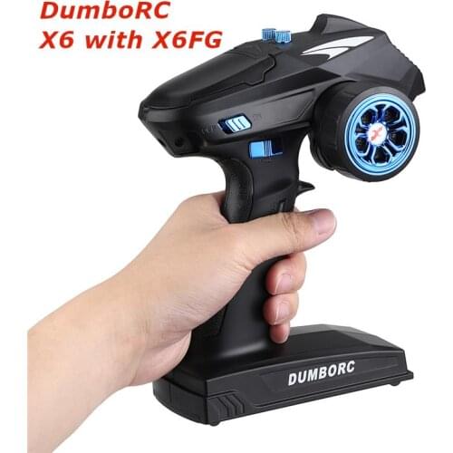 DumboRC X6 RC Transmitter 2.4G 6CH with X6FG Receiver RC Car Accessory Remote Control Boat Tank RC Vehicle Model Toy Parts