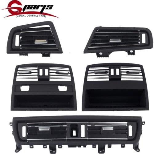 G-Parts Front Row Wind Left Center Right Air Conditioning Vent Grill Outlet Panel With Chrome Plate For BMW 5 Series F10 F18
