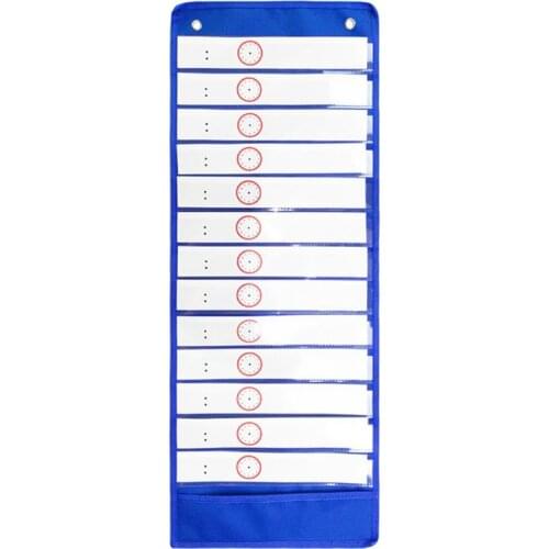 Daily Schedule Pocket Chart 26 Double-Sided Reusable Dry-Eraser Cards For Office 20CB