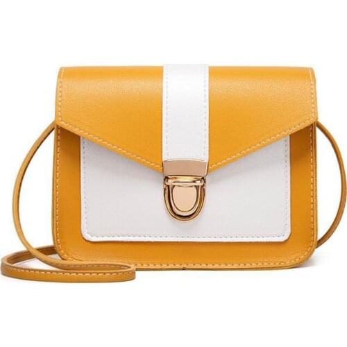 Korean Version Womens Mini Shoulder Bag Fashion Lock Personality PU Leather Women Purse Luxury Brand Messenger Bag For Women