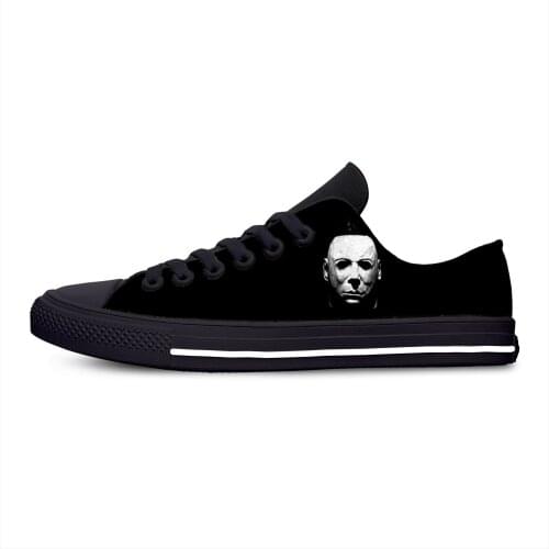 Horror Scary Michael Myers Cool Fashion Funny Casual Cloth Shoes Low Top Lightweight Breathable 3D Print Men women Sneakers
