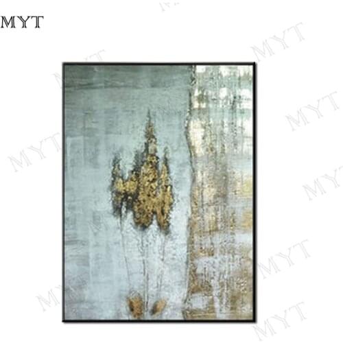 Best gift Hand Painted Wall Picture Abstract silver landscape Oil Painting on Canvas for Living room Home Decor no framed