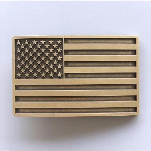 New Vintage Bronze Plated American USA Flag Belt Buckle also Stock in US Gurtelschnalle BUCKLE-FG028AB Free Shipping