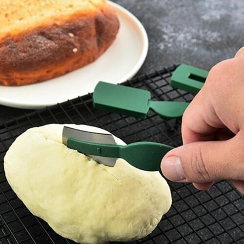 Baguette Arc Cutting Knife Carbon Steel Blade PP Handle Carved Dough Cutting Kitchen DIY Baking Pastry Creative Accessories Tool
