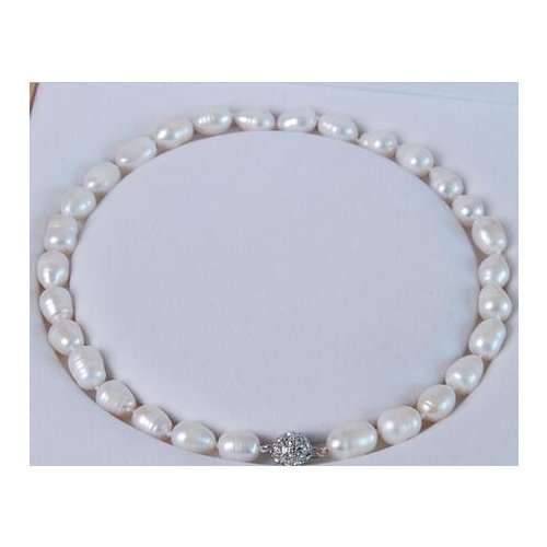SINGLE STRAND12- 13mm natural white baroque freshwater pearl necklace 18"