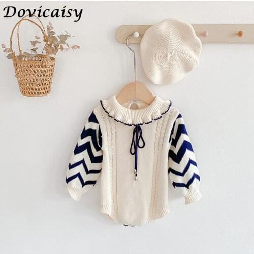 2020 Autumn Knitted Baby Clothes Winter Baby Cotton Romper For Girl Long Sleeve Baby Girl Boy Romper Infant Baby Jumpsuit