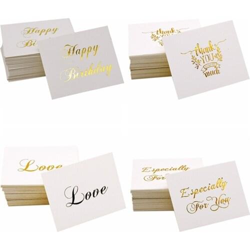 10-30pcs White paper card "thank you"Small card Gift decoration card Writable card 6x8cm wedding Favors card 6X8cm
