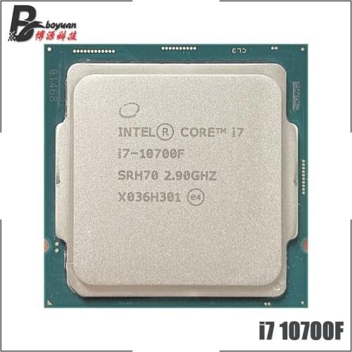 Intel Core i7-10700F i7 10700F 2.9 GHz Eight-Core 16-Thread CPU Processor L2=2M L3=16M 65W LGA 1200