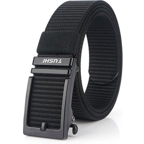 New Automatic Buckle Nylon Belts For Men Business Fashion Canvas Designer Belt Casual Trousers Wearable Breathable Mens Belt