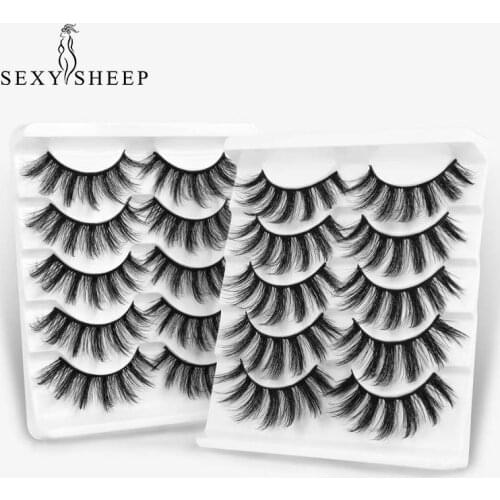 SEXYSHEEP 5/ 8 Pairs lashes Natural long 3D Faux Mink Eyelashes Thick HandMade Full Strip Lashes Lashes False lash