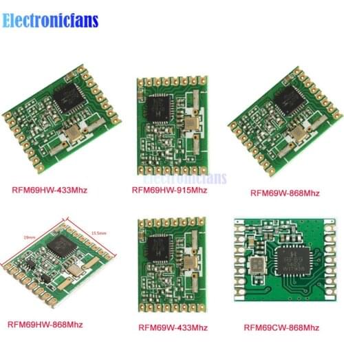 RFM69W RFM69CW RFM69HW 433Mhz 868Mhz 915Mhz RF Wireless Transceiver Temperature Sensor Module HopeRF FSK Low Power Module