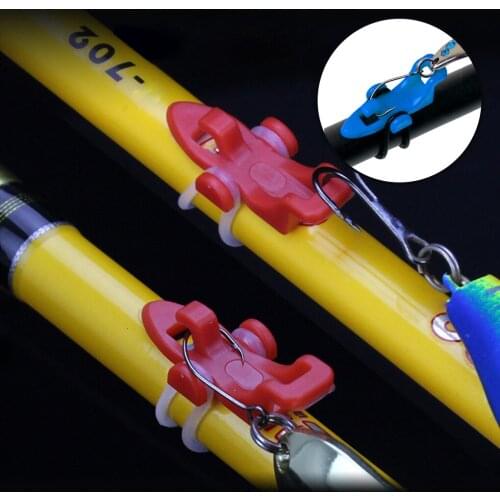 Fishing Hook Keeper Lure Bait Holder With 3 Rubber Rings Fishing Accessories Fishing Rod Gear Portable Fixed Bait Tools